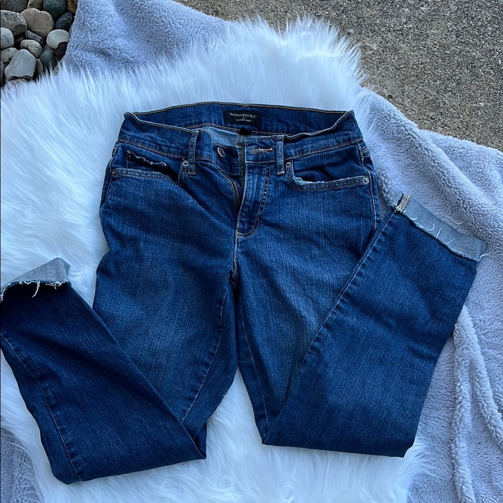 Banana Republic Blue Ankle Cropped Jeans